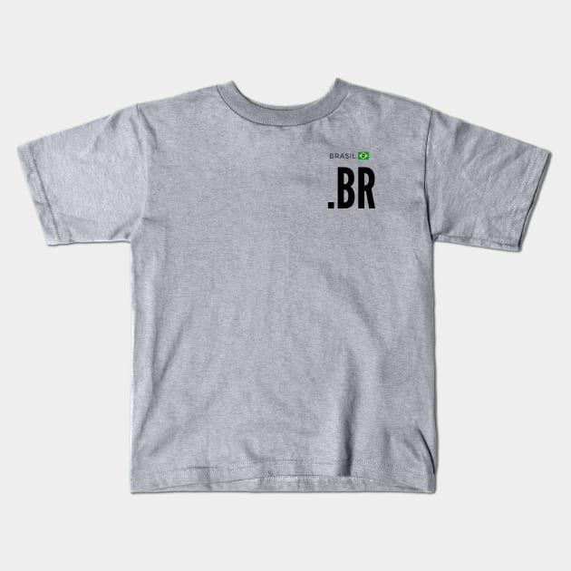 Brazil .BR domain - Brazil Kids T-Shirt by felipesasaki